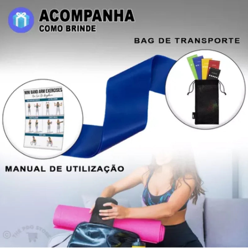 Kit 5 Faixa Elástica Super Mini Band Para Treino Exercícios