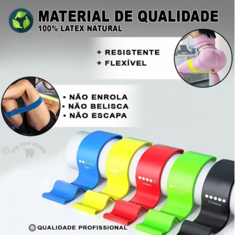 Kit 5 Faixa Elástica Super Mini Band Para Treino Exercícios